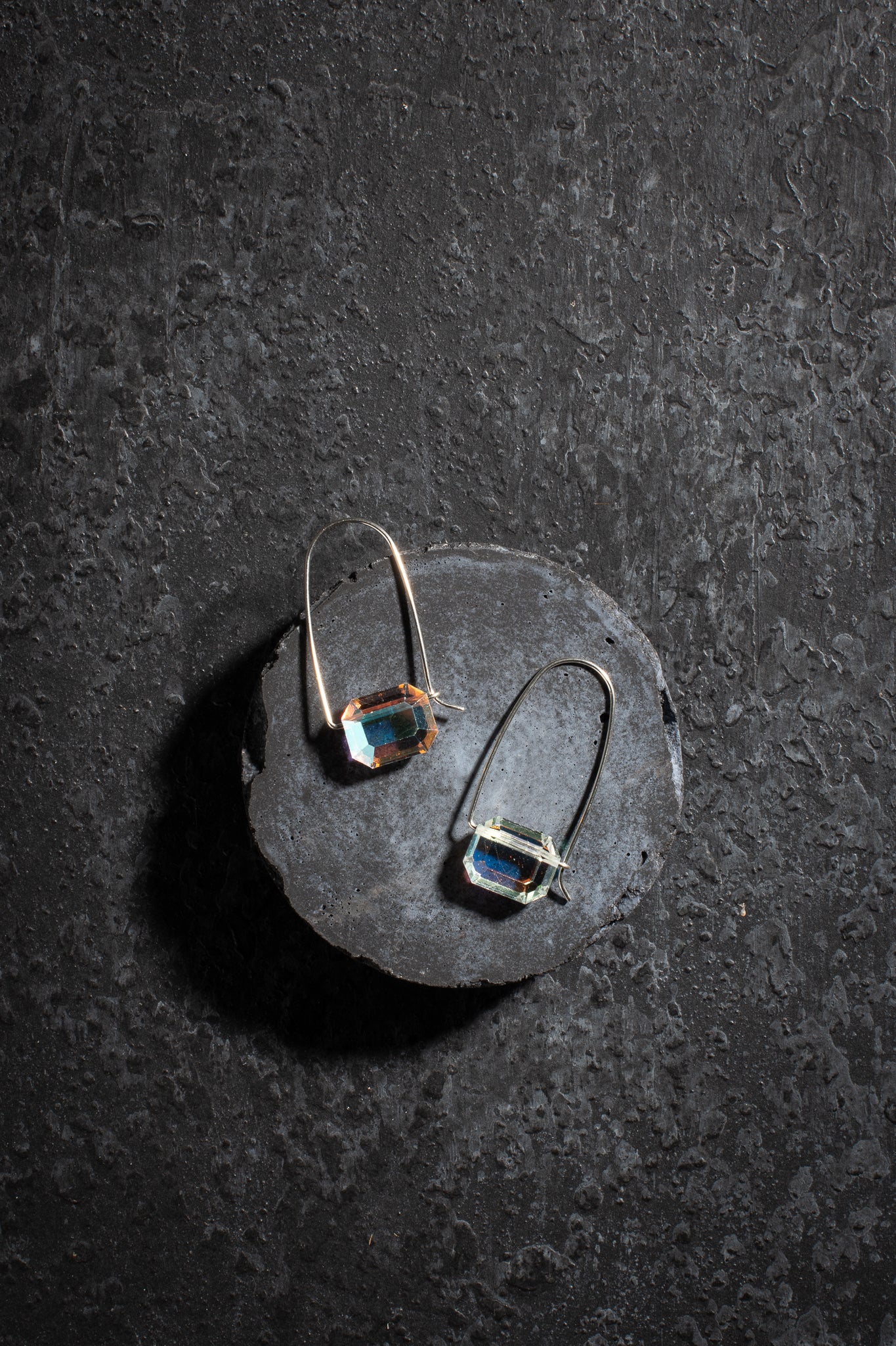 Aurora borealis hoop earrings outlet