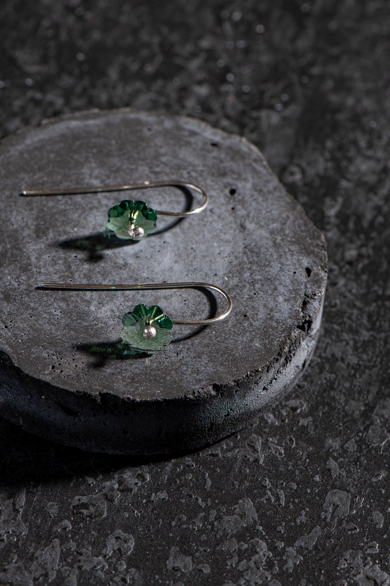 Green deals gem earrings