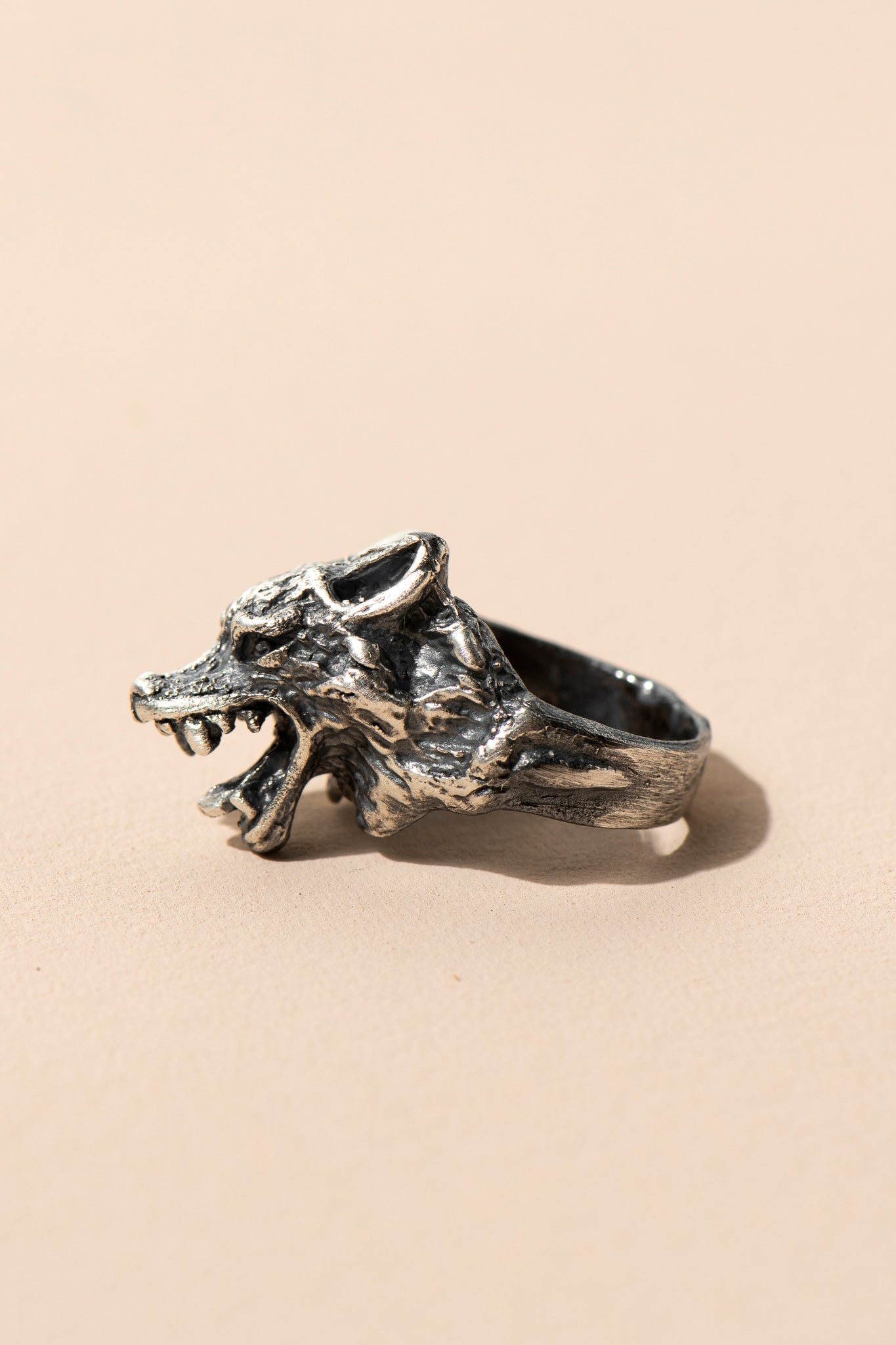 Lone wolf ring - sterling silver or 9ct gold
